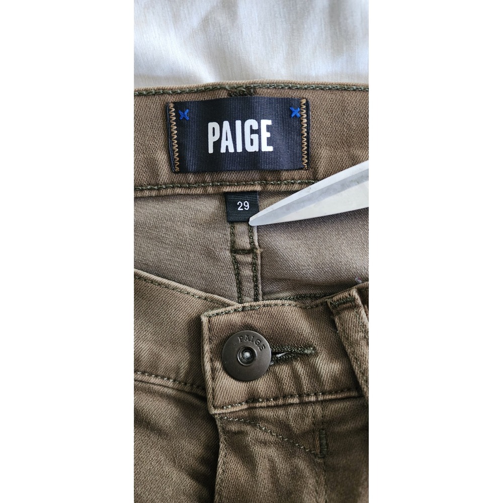 Paige Federal Lennox Slim Fit Pants Mens 29 Brown Tobacco Rayon Blend Stretch - Picture 3 of 5